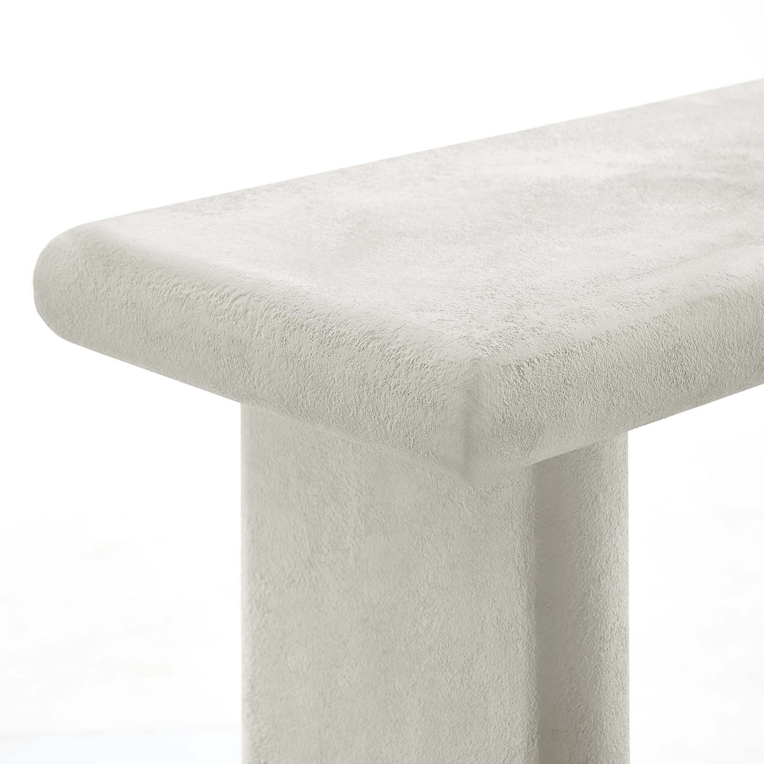 Retro Concrete Textured Console Table