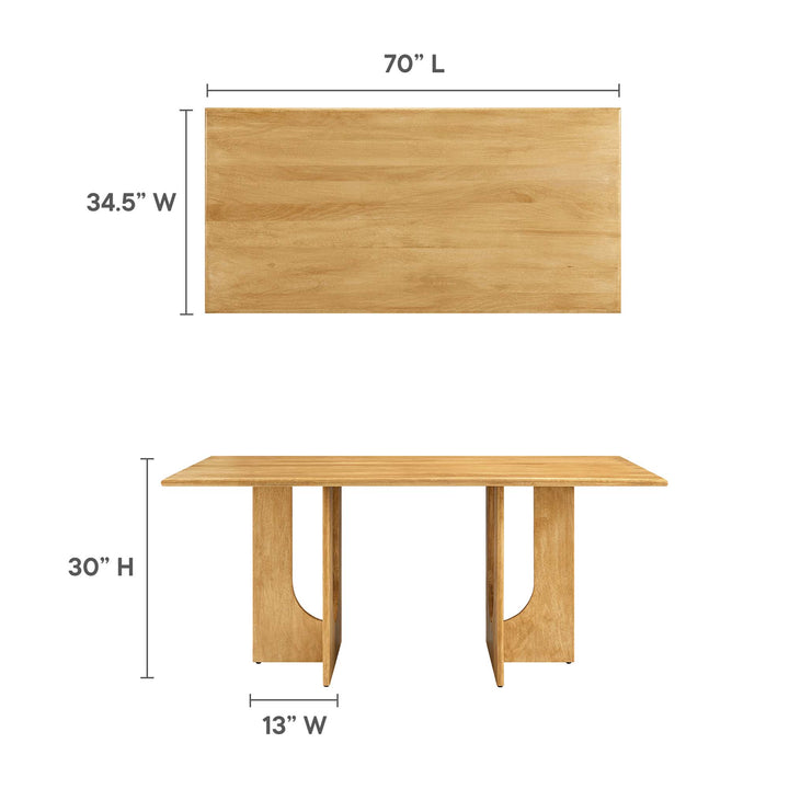 Ravello Rectangular 70" Wood Dining Table