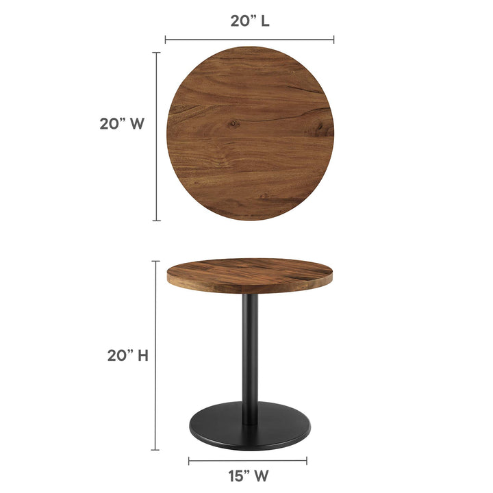 Vortex Round Acacia Wood Side Table