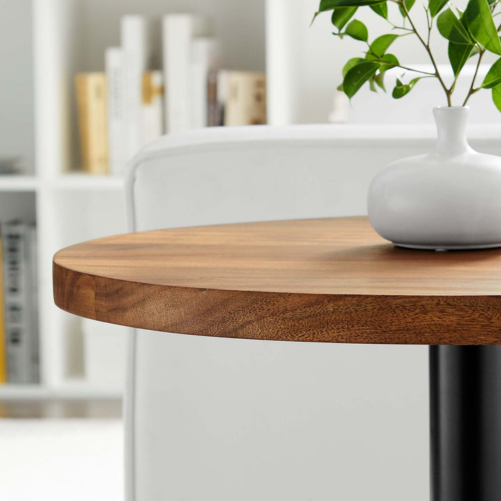 Vortex Round Acacia Wood Side Table