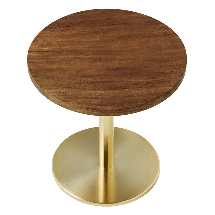 Vortex Round Acacia Wood Side Table