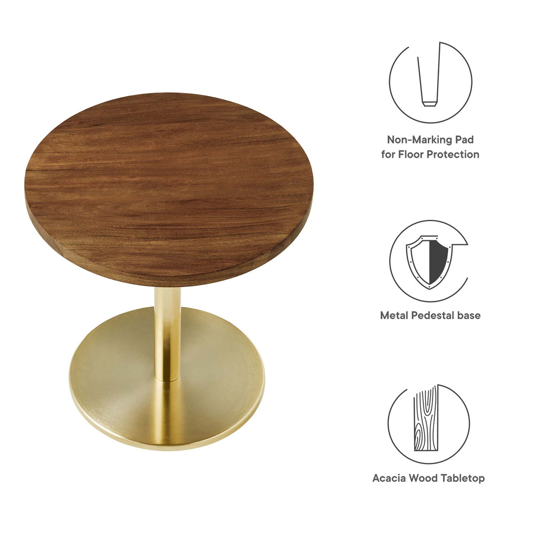 Vortex Round Acacia Wood Side Table