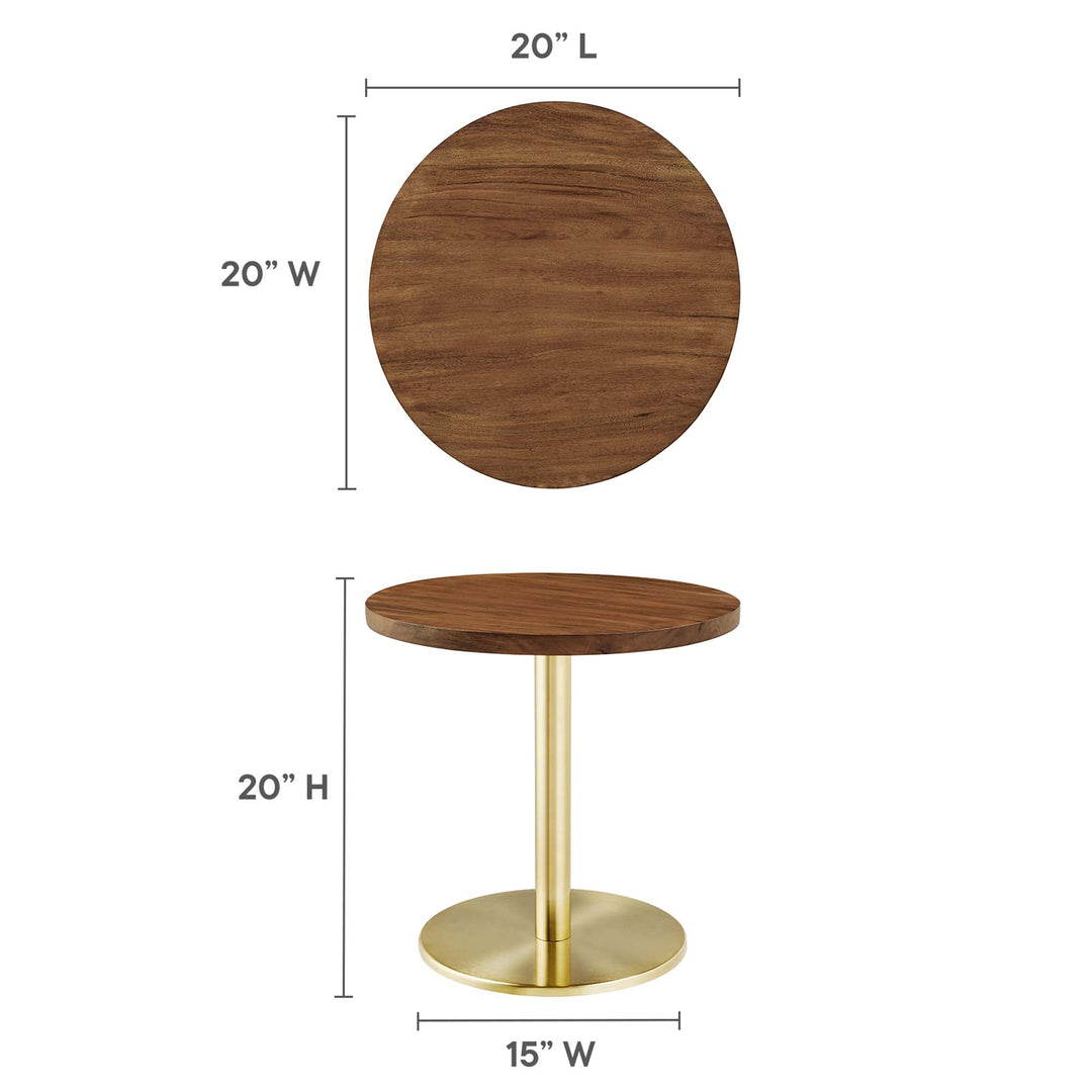 Vortex Round Acacia Wood Side Table