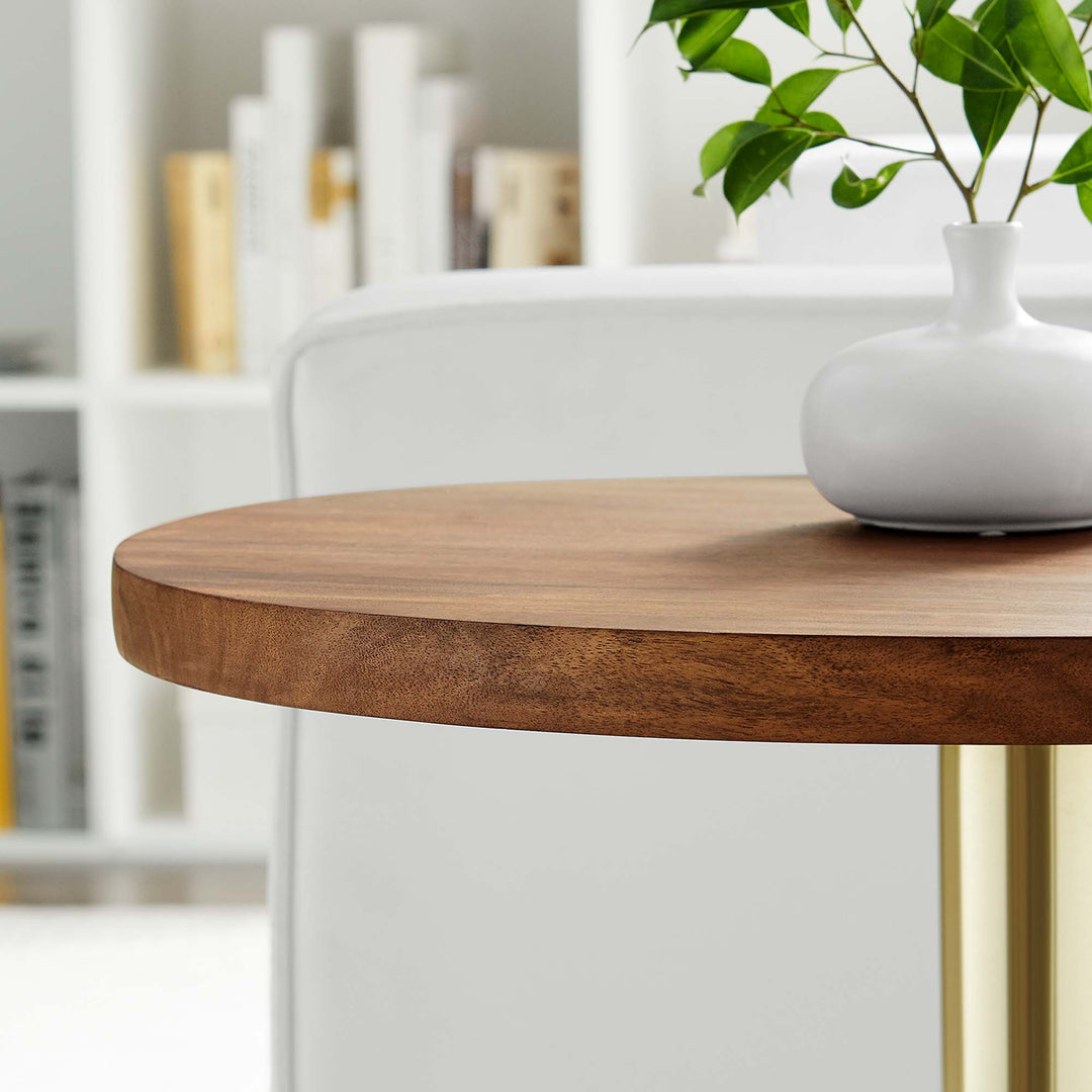 Vortex Round Acacia Wood Side Table