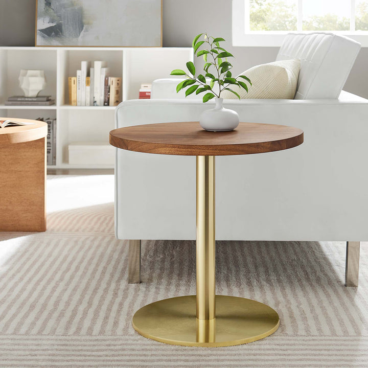 Vortex Round Acacia Wood Side Table