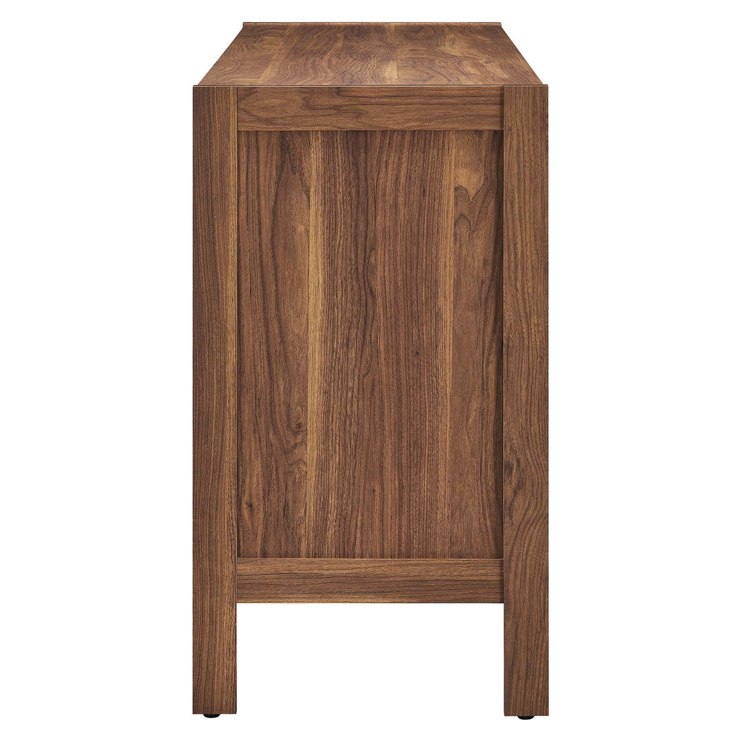 Capri 65" Wood Grain Sideboard Storage Console Cabinet