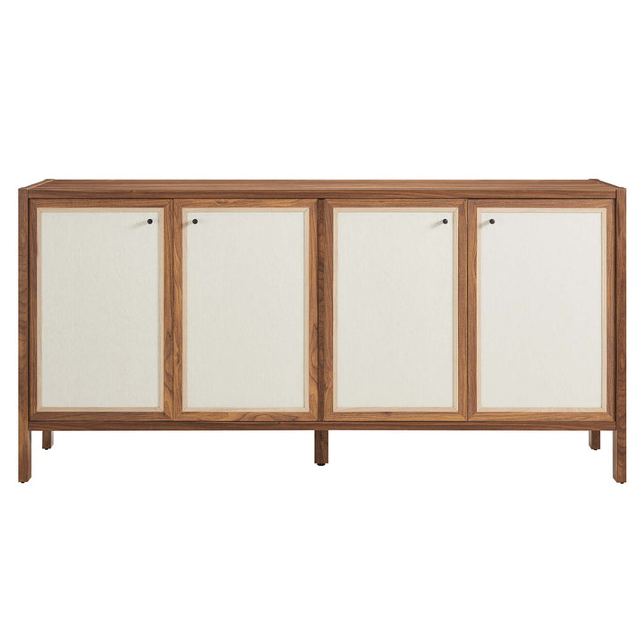 Capri 65" Wood Grain Sideboard Storage Console Cabinet