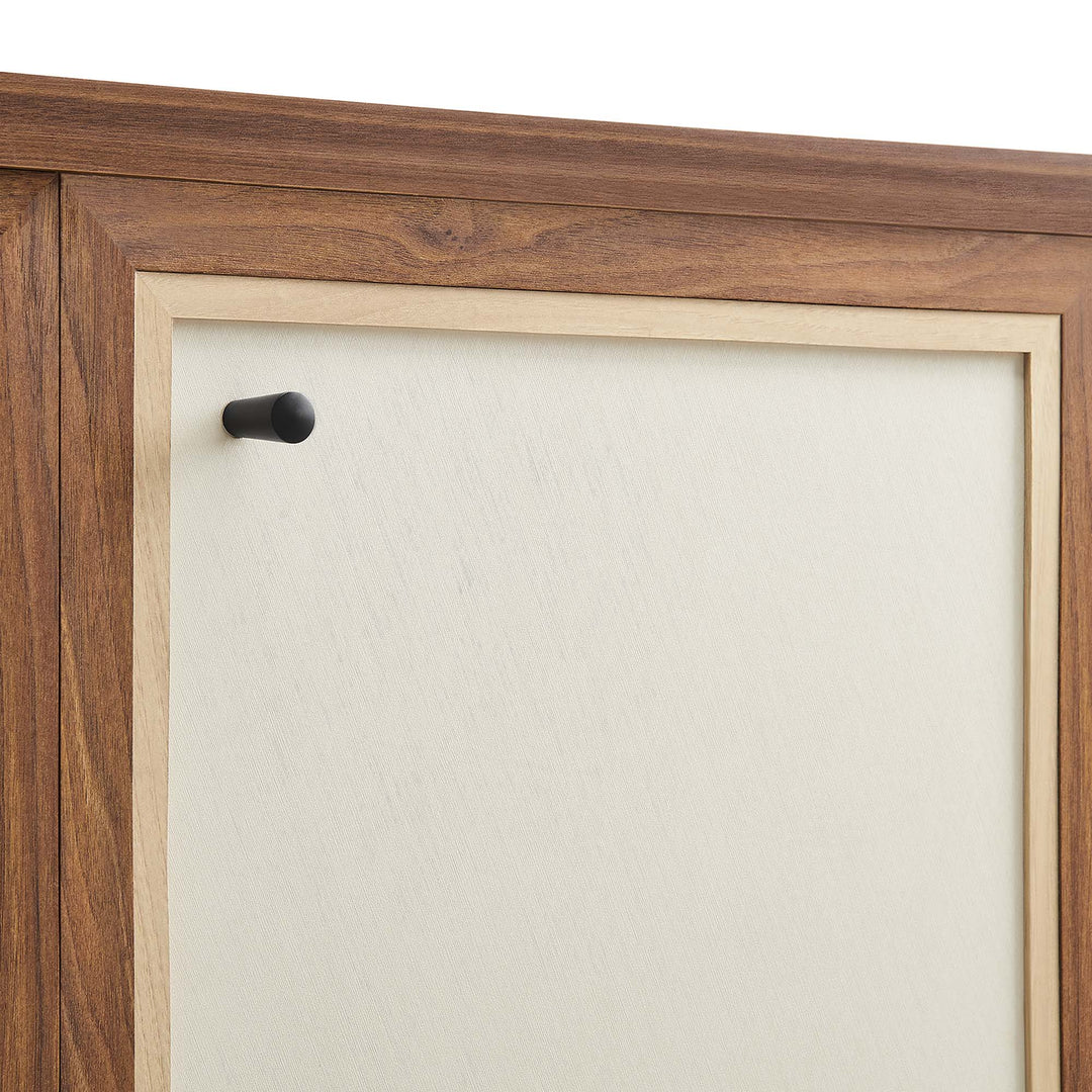 Capri 65" Wood Grain Sideboard Storage Console Cabinet