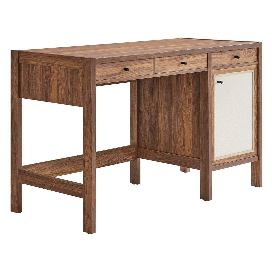 Capri 49" Walnut Workstation Desk