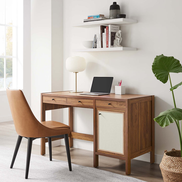 Capri 49" Walnut Workstation Desk