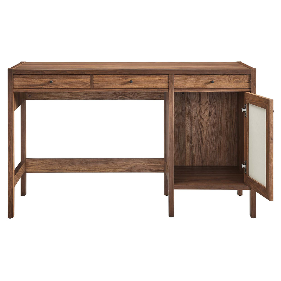 Capri 49" Walnut Workstation Desk