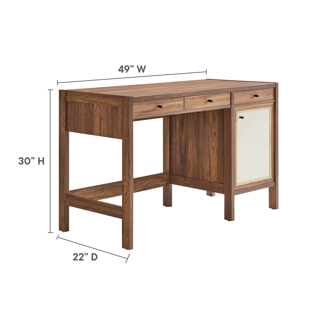 Capri 49" Walnut Workstation Desk