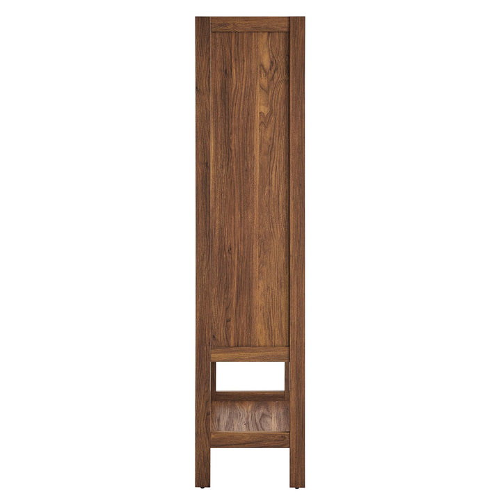 Carmen Tall Wood Grain Standing Storage Cabinet