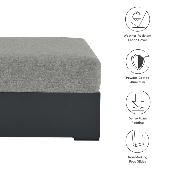 Tahoe Aluminum Patio Powder-Coated Ottoman