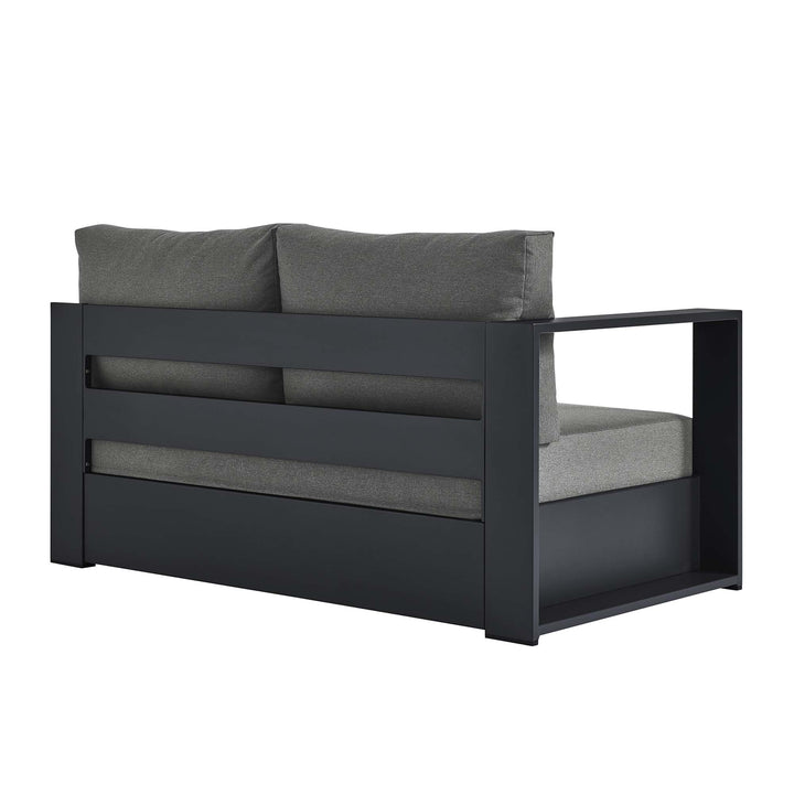 Tahoe Outdoor Patio Powder-Coated Aluminum Chaise Lounge Loveseat