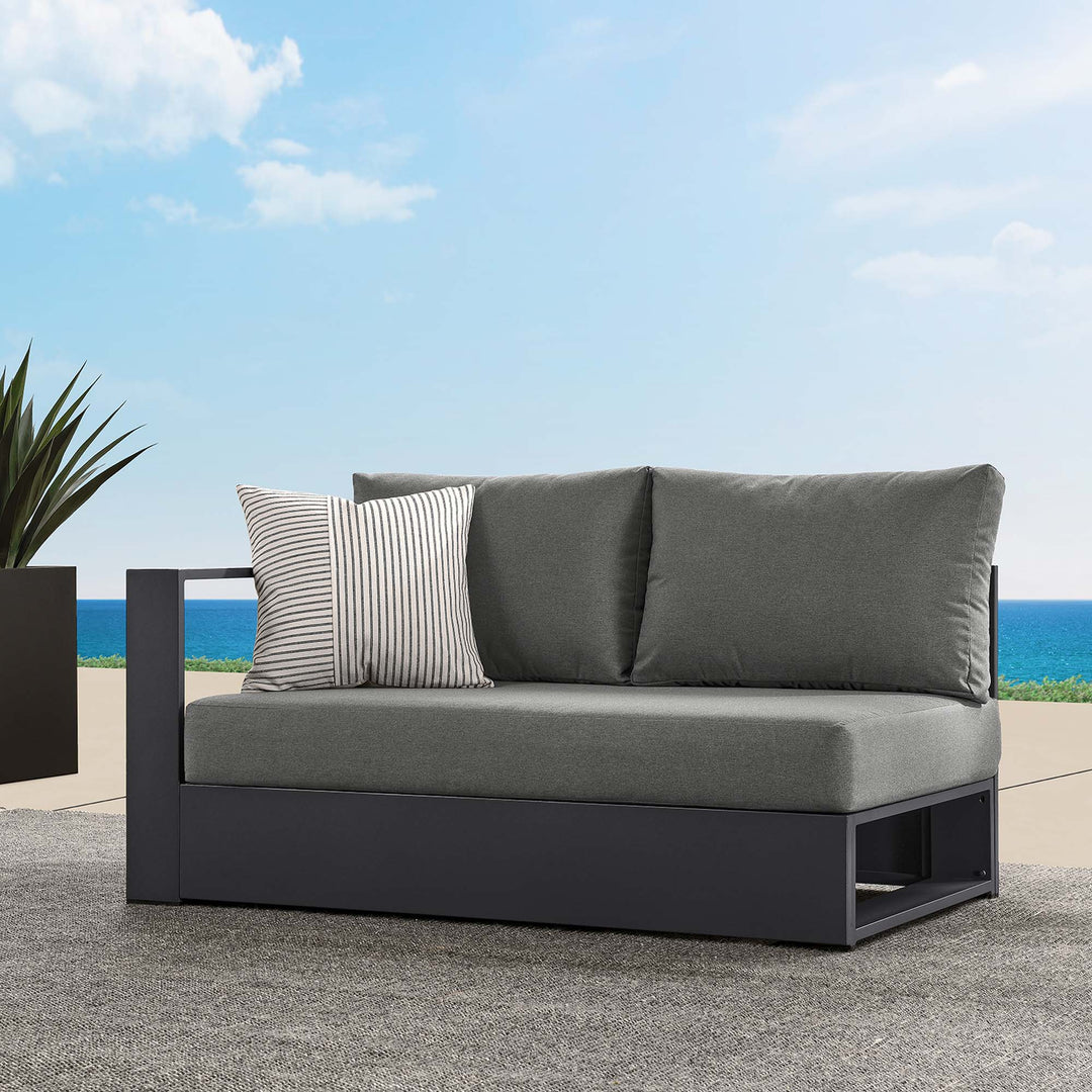 Tahoe Outdoor Patio Powder-Coated Aluminum Chaise Lounge Loveseat