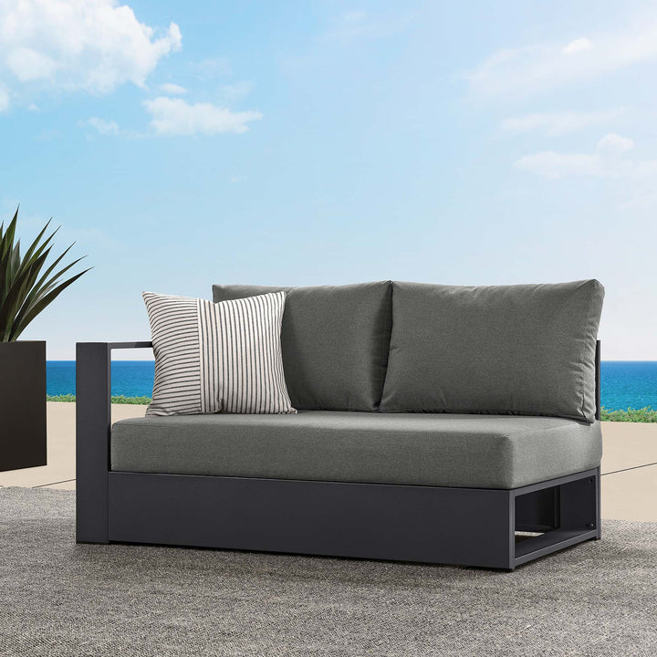 Tahoe Outdoor Patio Powder-Coated Aluminum Chaise Lounge Loveseat