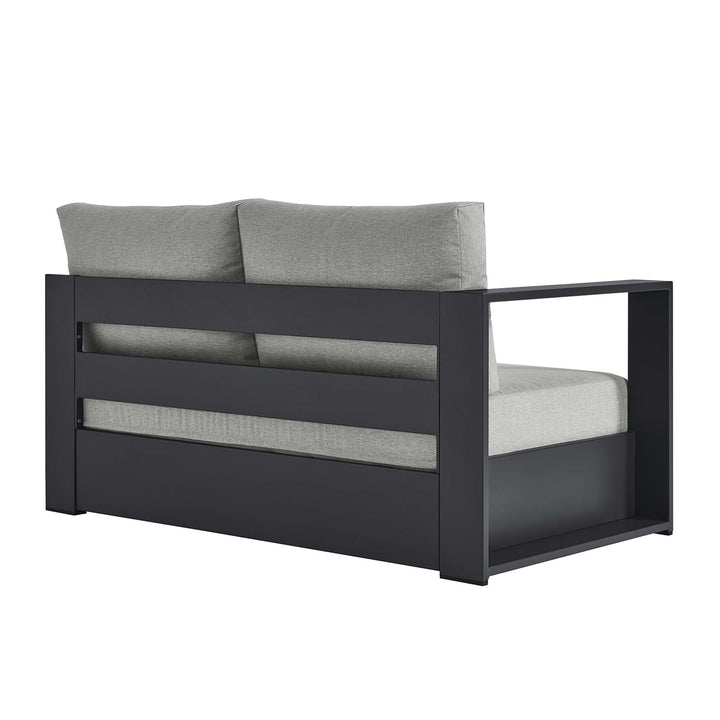 Tahoe Outdoor Patio Powder-Coated Aluminum Chaise Lounge Loveseat