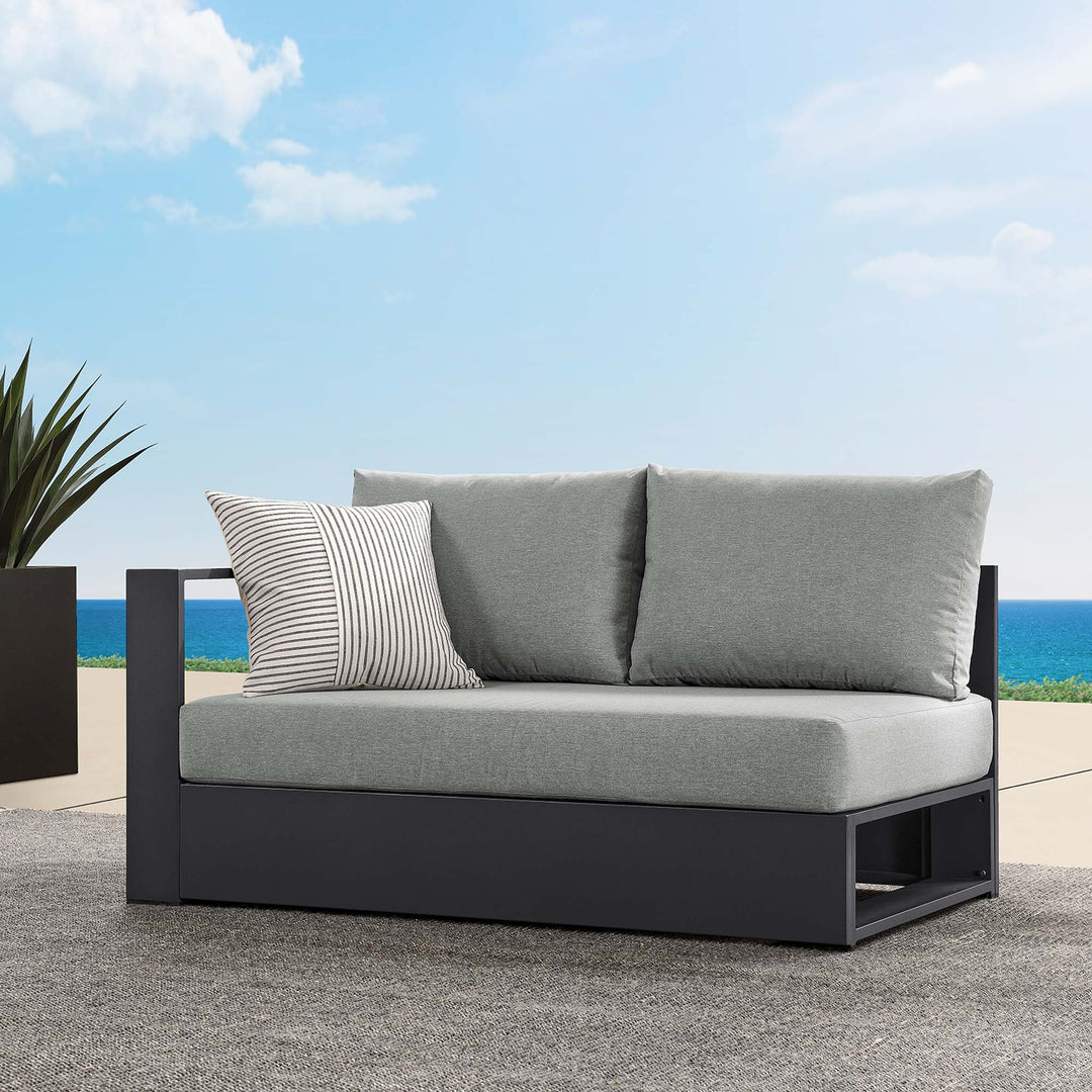 Tahoe Outdoor Patio Powder-Coated Aluminum Chaise Lounge Loveseat