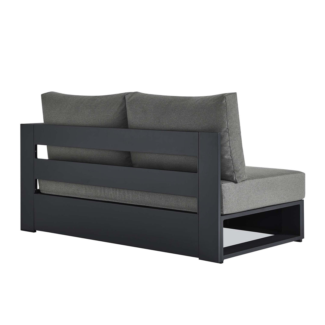 Tahoe Outdoor Patio Powder-Coated Aluminum Modular Right-Facing Recliner Loveseat