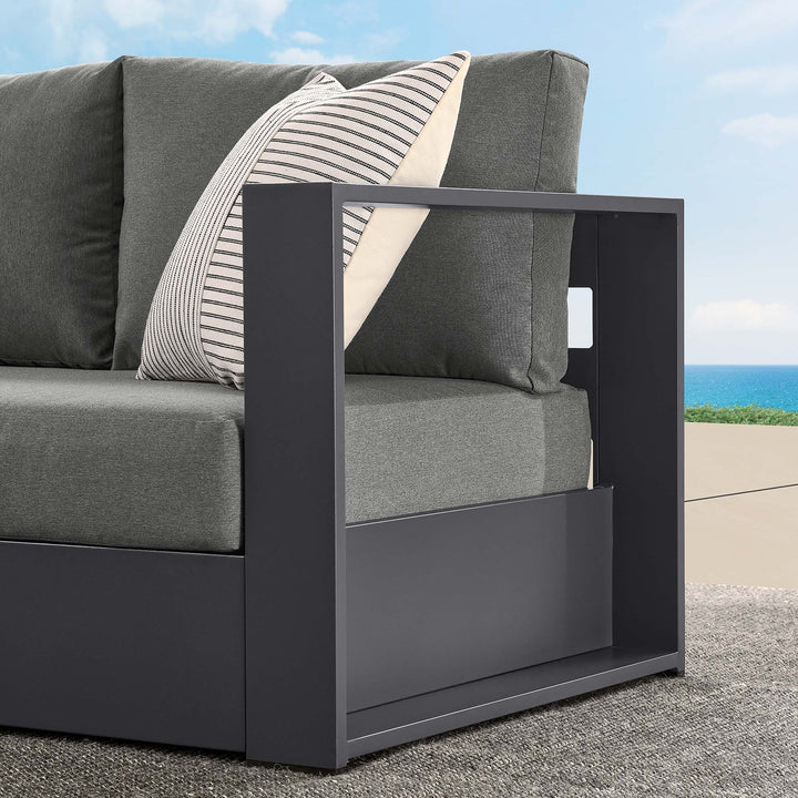 Tahoe Outdoor Patio Powder-Coated Aluminum Modular Right-Facing Recliner Loveseat