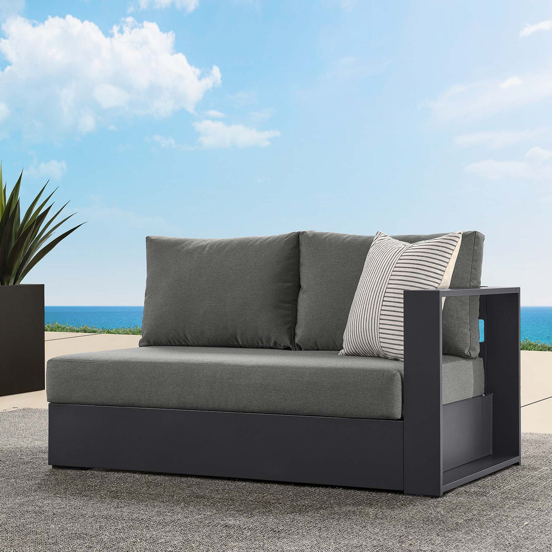 Tahoe Outdoor Patio Powder-Coated Aluminum Modular Right-Facing Recliner Loveseat