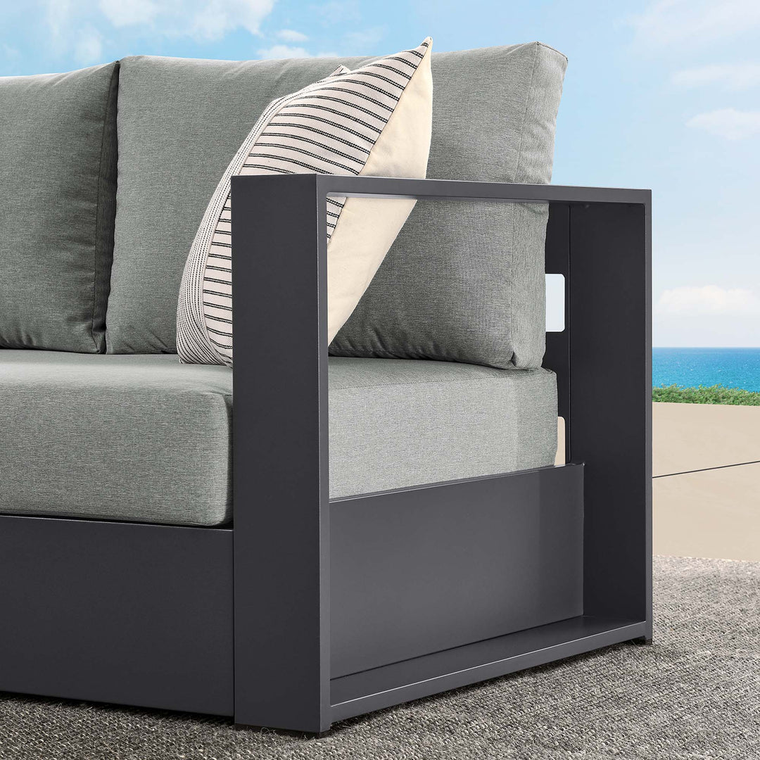 Tahoe Outdoor Patio Powder-Coated Aluminum Modular Right-Facing Recliner Loveseat