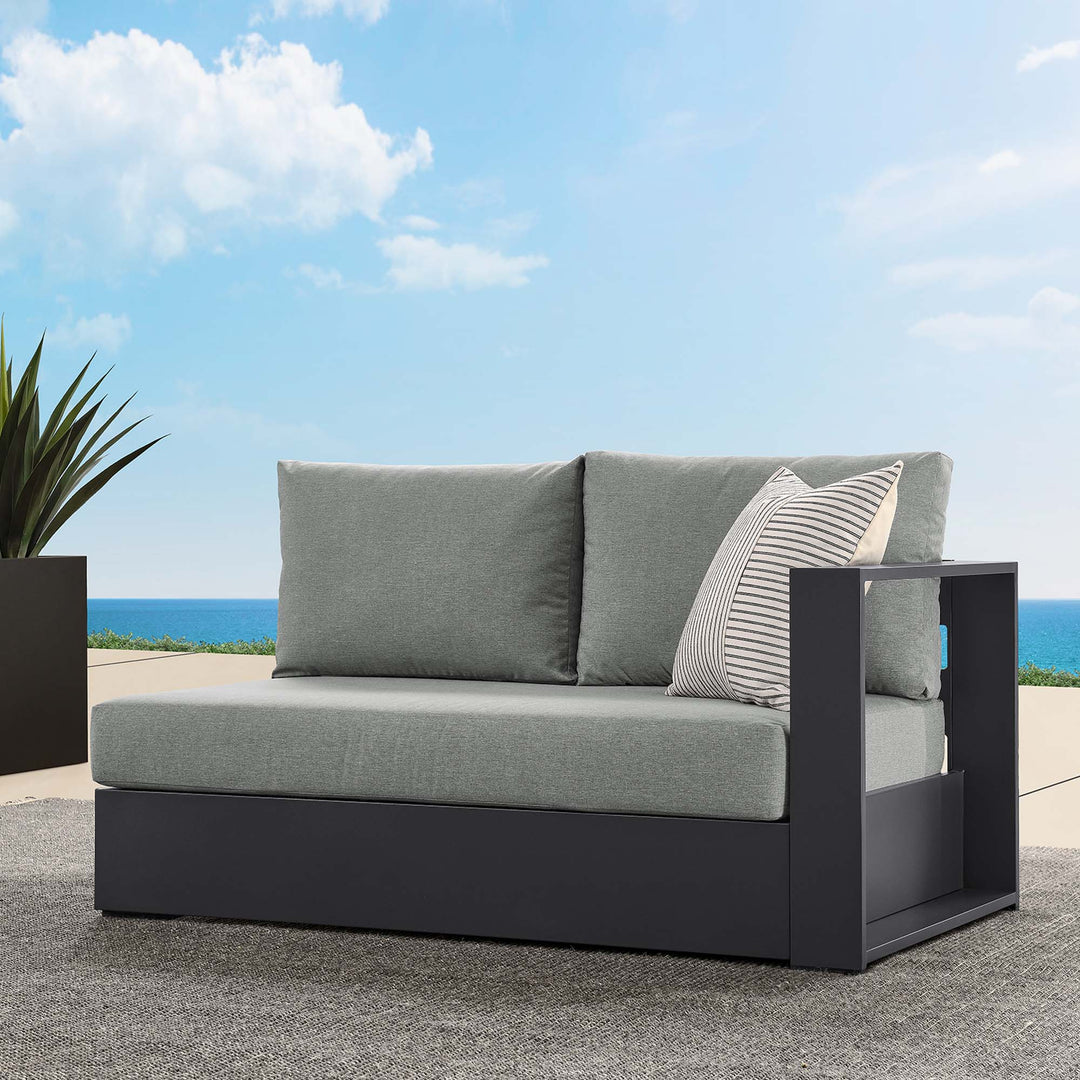 Tahoe Outdoor Patio Powder-Coated Aluminum Modular Right-Facing Recliner Loveseat