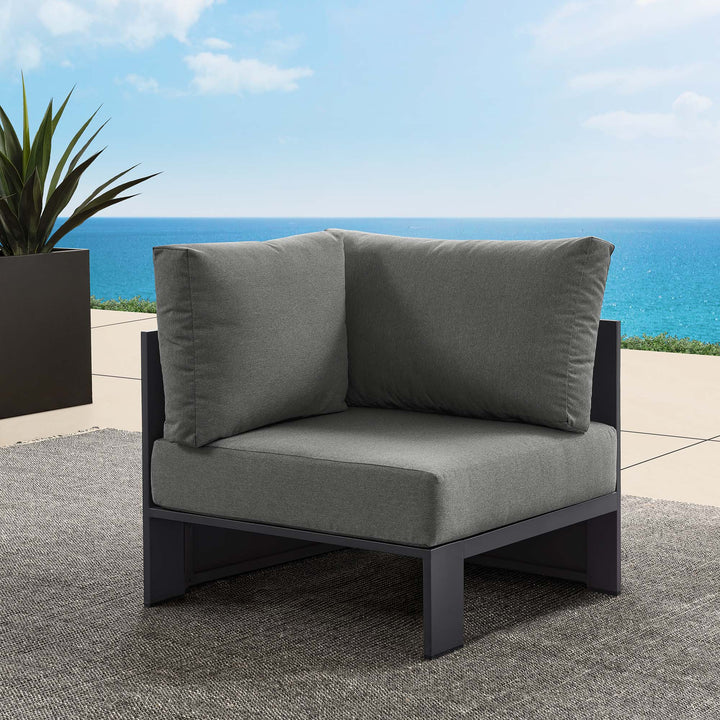 Tahoe Terrace Powder-Coated Aluminum Patio Corner Chair