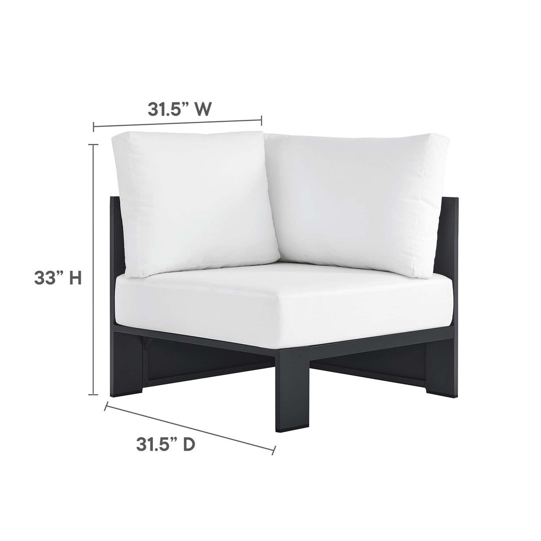 Tahoe Terrace Powder-Coated Aluminum Patio Corner Chair