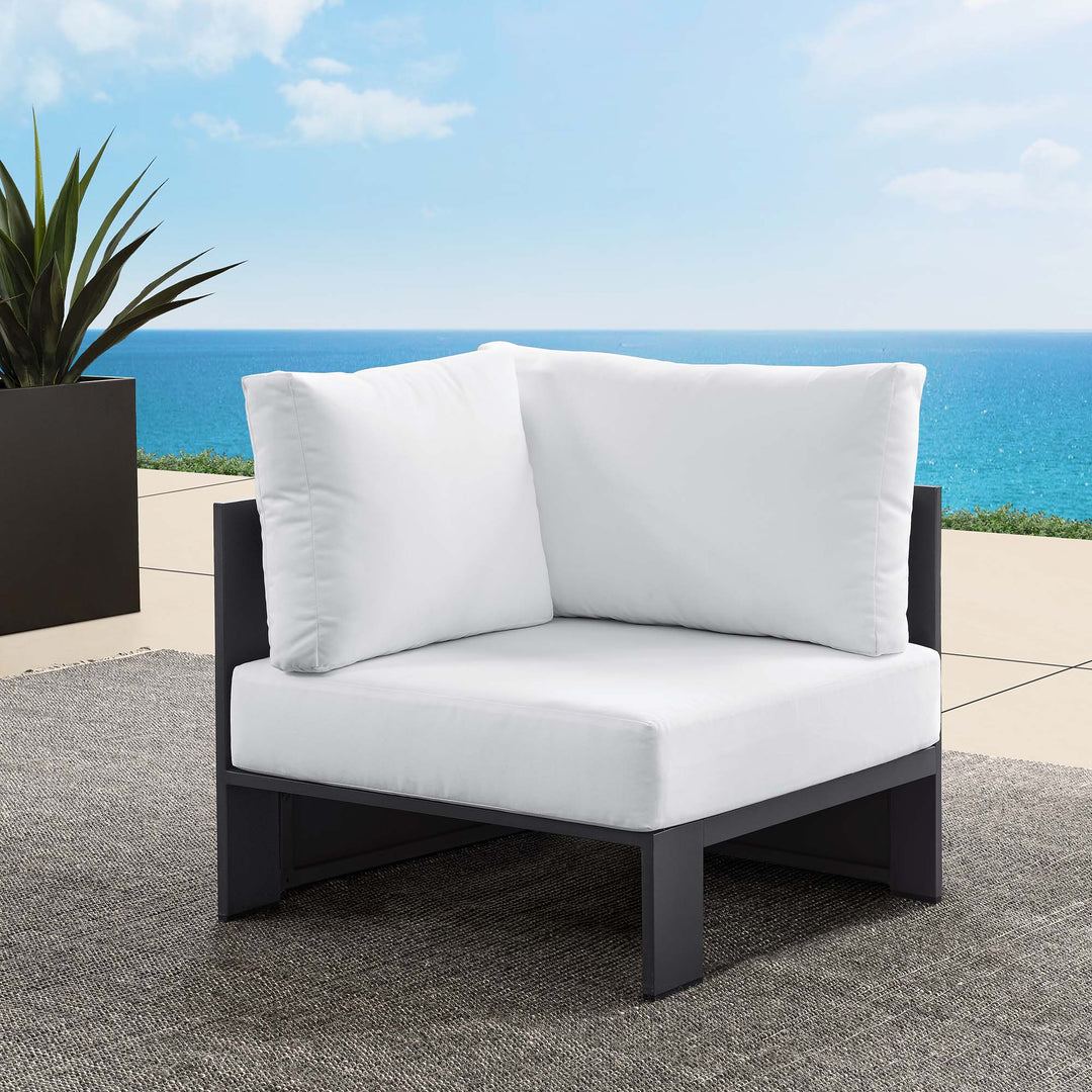 Tahoe Terrace Powder-Coated Aluminum Patio Corner Chair