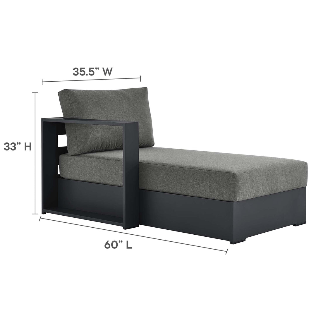 Terrace Optima Powder-Coated Aluminum Modular Left-Facing Chaise Lounge