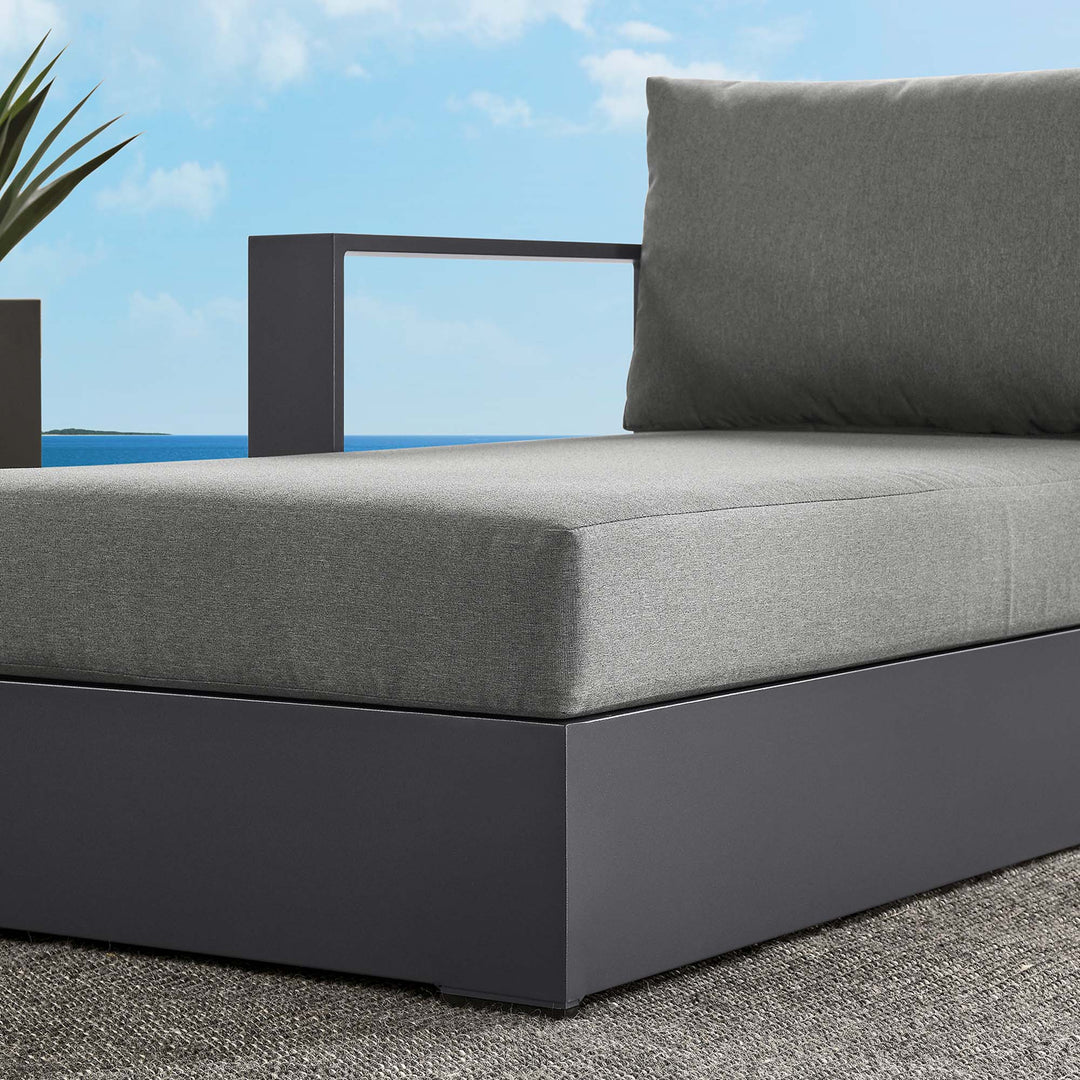 Terrace Optima Powder-Coated Aluminum Modular Left-Facing Chaise Lounge