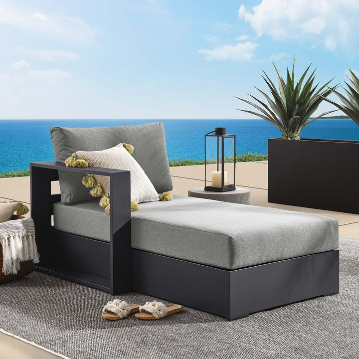 Terrace Optima Powder-Coated Aluminum Modular Left-Facing Chaise Lounge