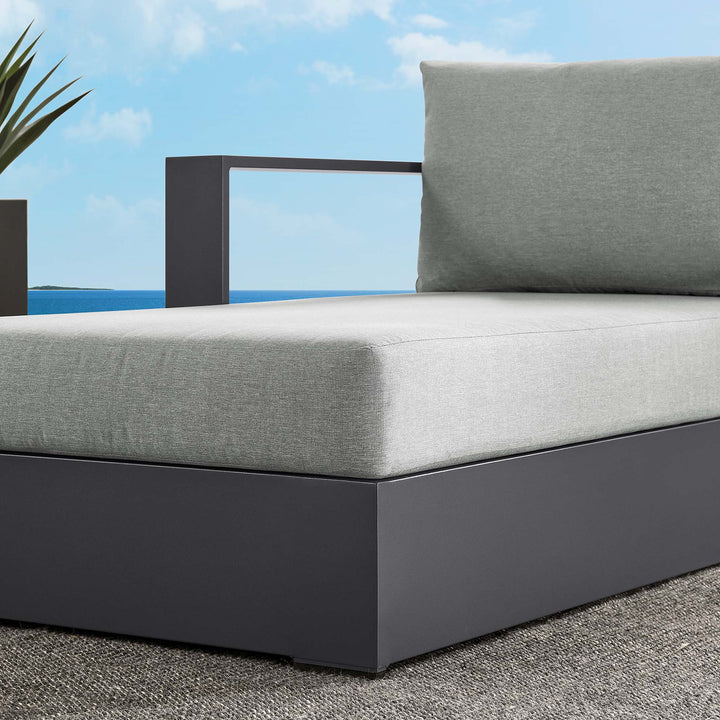 Terrace Optima Powder-Coated Aluminum Modular Left-Facing Chaise Lounge