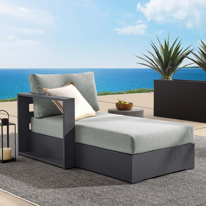 Terrace Optima Powder-Coated Aluminum Modular Left-Facing Chaise Lounge