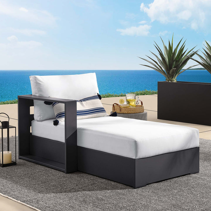 Terrace Optima Powder-Coated Aluminum Modular Left-Facing Chaise Lounge