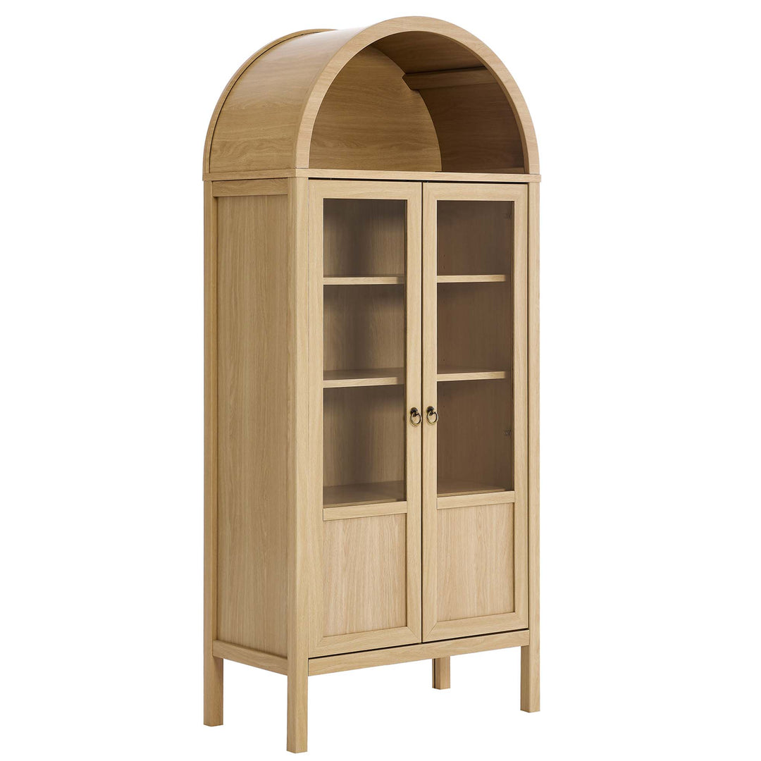 Tara Tall Arched Showcase Shelving Cabinet