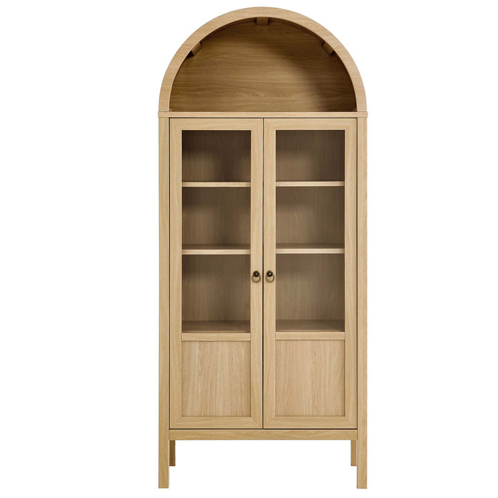 Tara Tall Arched Showcase Shelving Cabinet