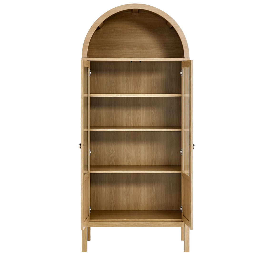 Tara Tall Arched Showcase Shelving Cabinet