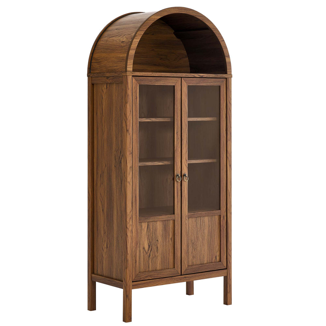 Tara Tall Arched Showcase Shelving Cabinet