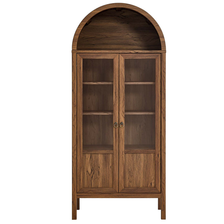 Tara Tall Arched Showcase Shelving Cabinet