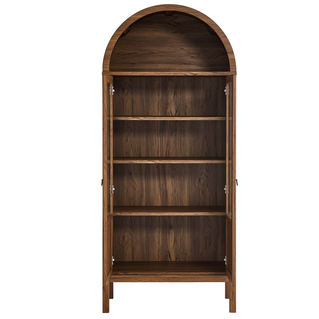 Tara Tall Arched Showcase Shelving Cabinet