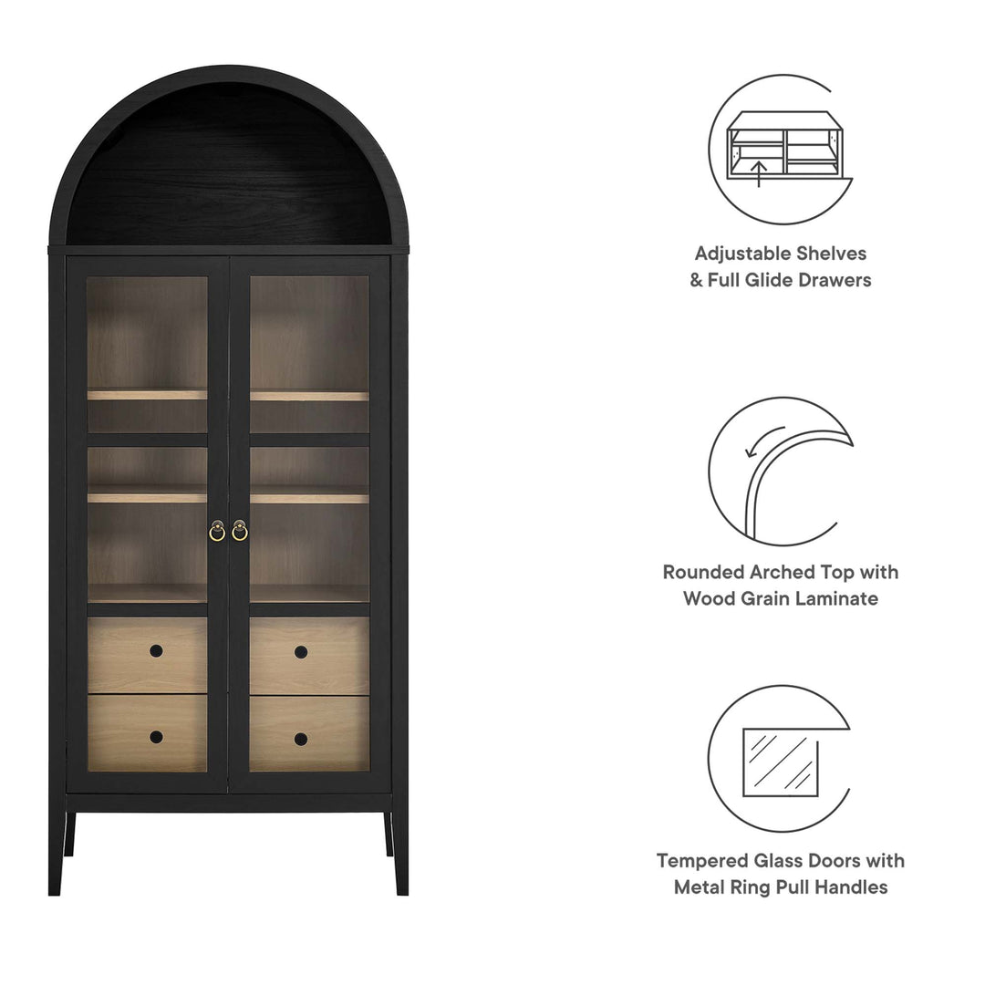 Noel Arched Display Cabinet White