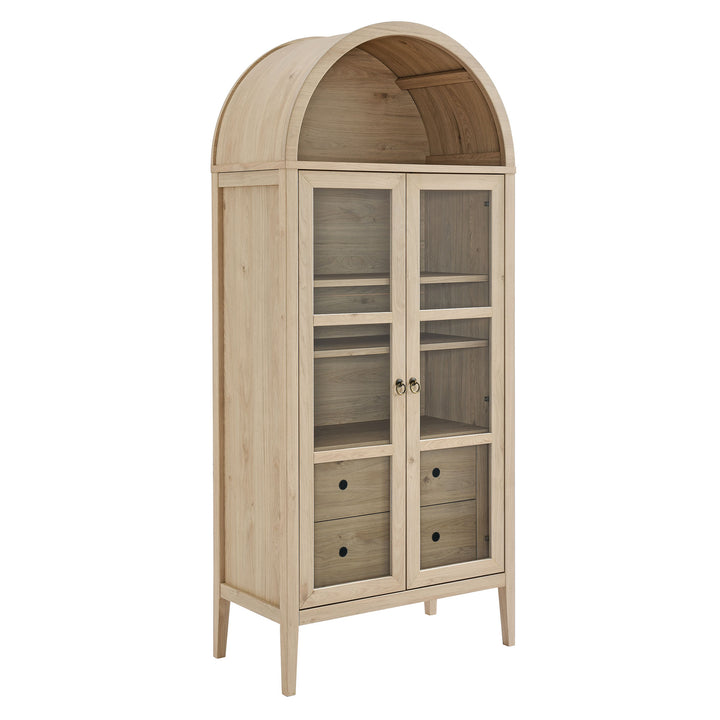 Noel Arched Display Cabinet White