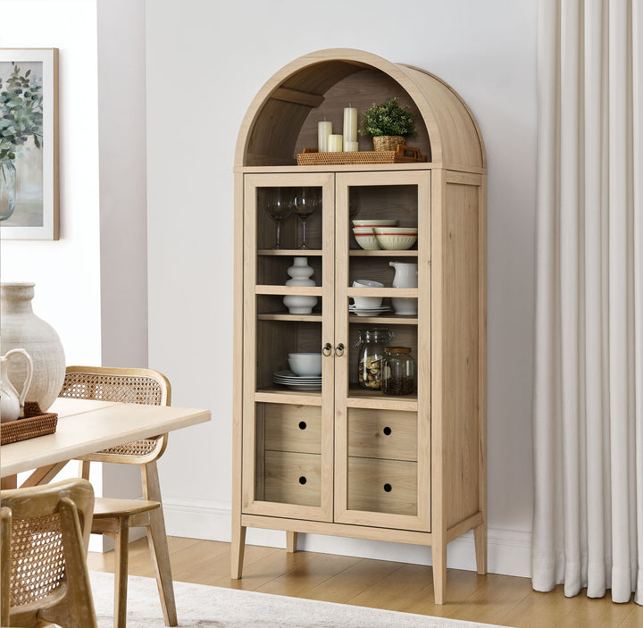 Noel Arched Display Cabinet White