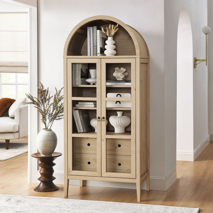 Noel Arched Display Cabinet White