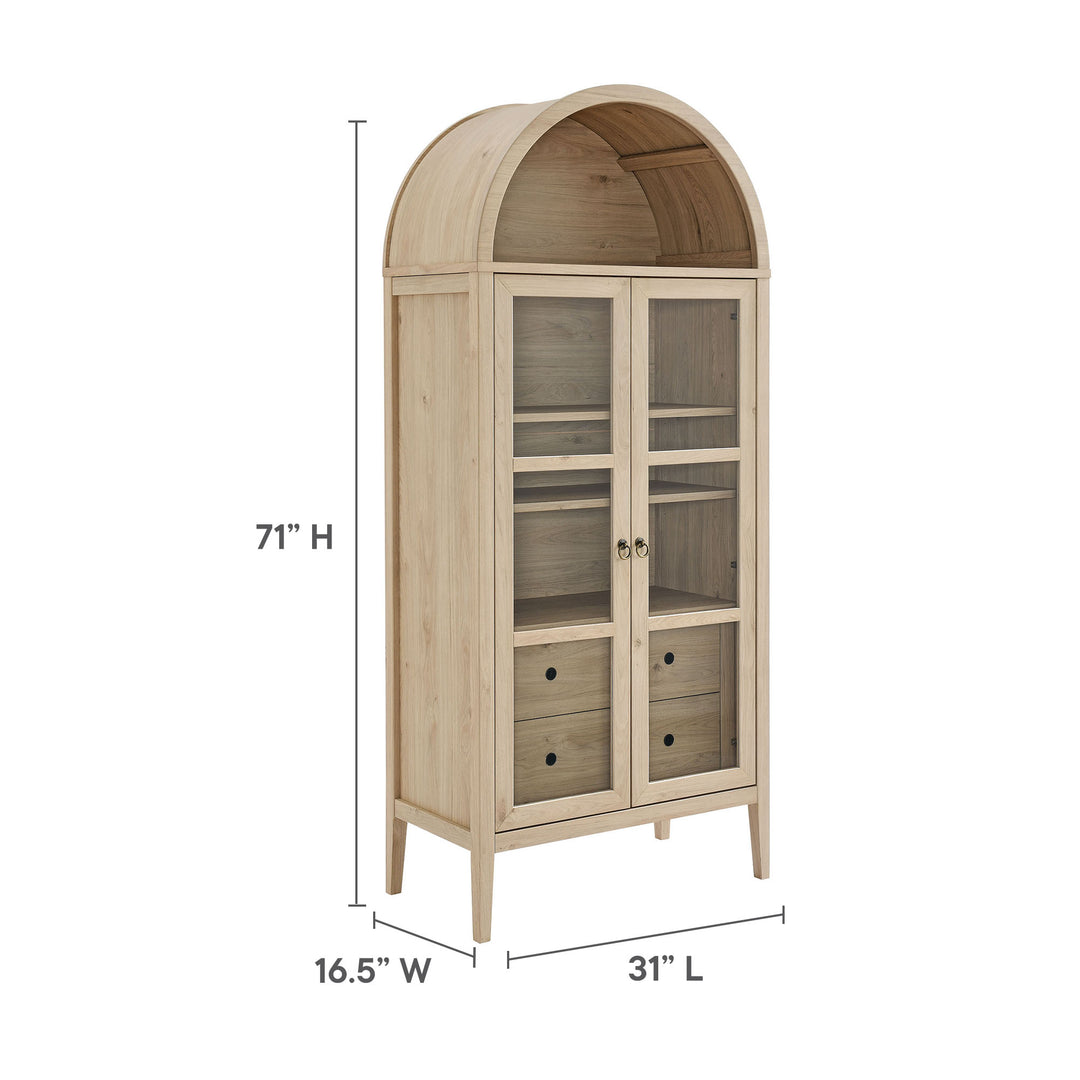 Noel Arched Display Cabinet White