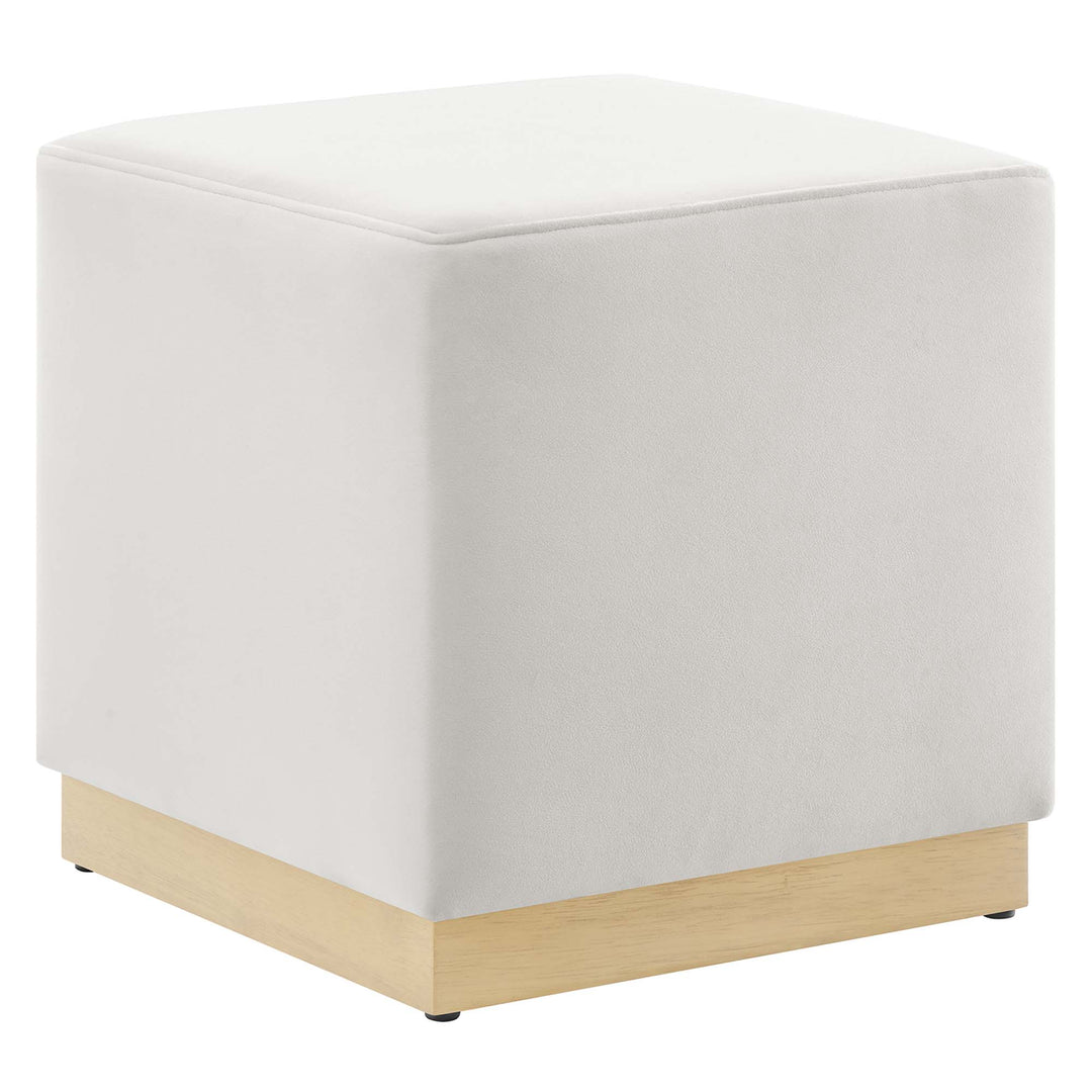 Tilden Square Velvet Ottoman