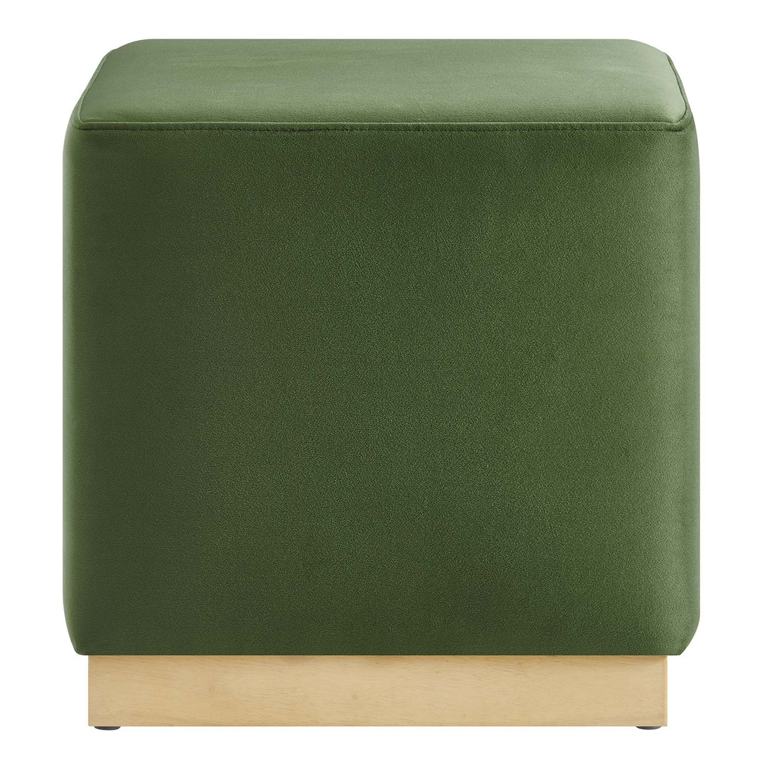 Tilden 17" Square Performance Velvet Pouf Ottoman